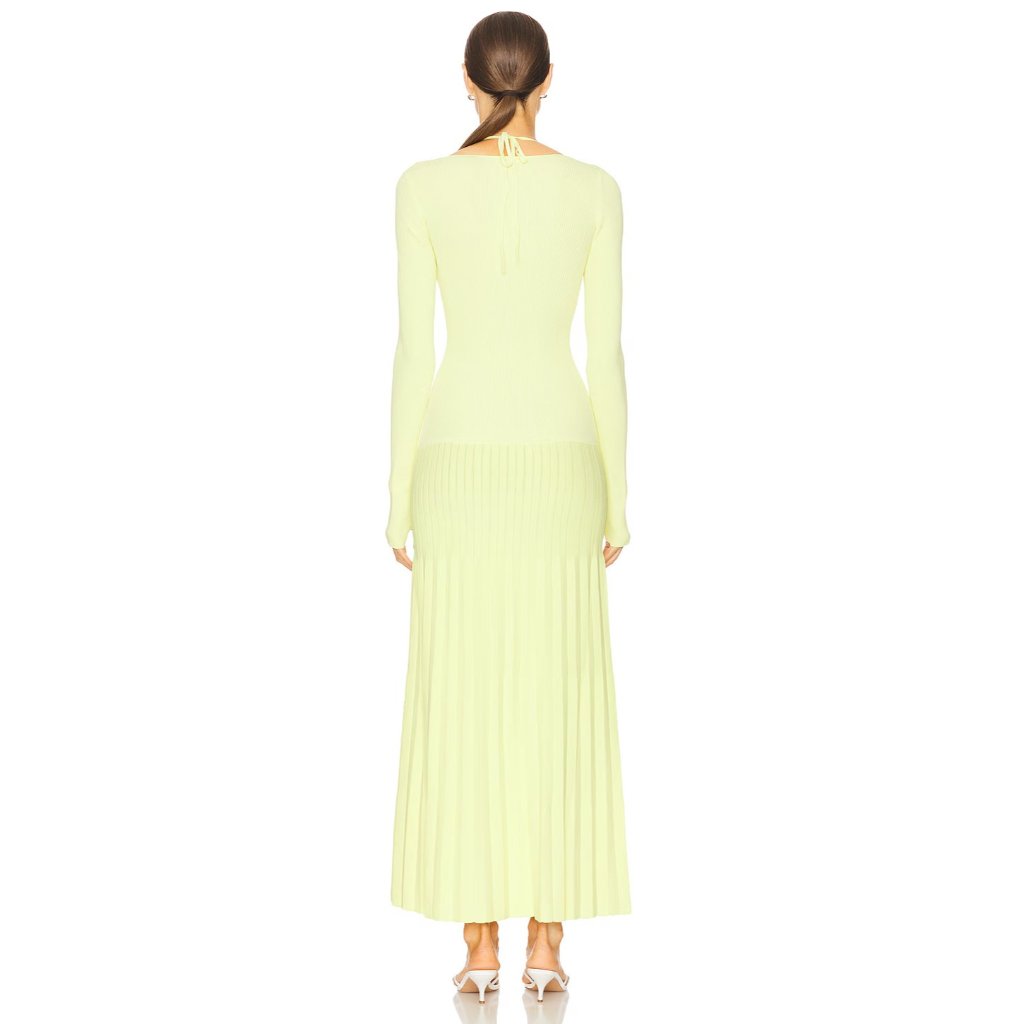 Sir. Juniper Contoured Dress Lemon Yellow Knit — image 3 of 3